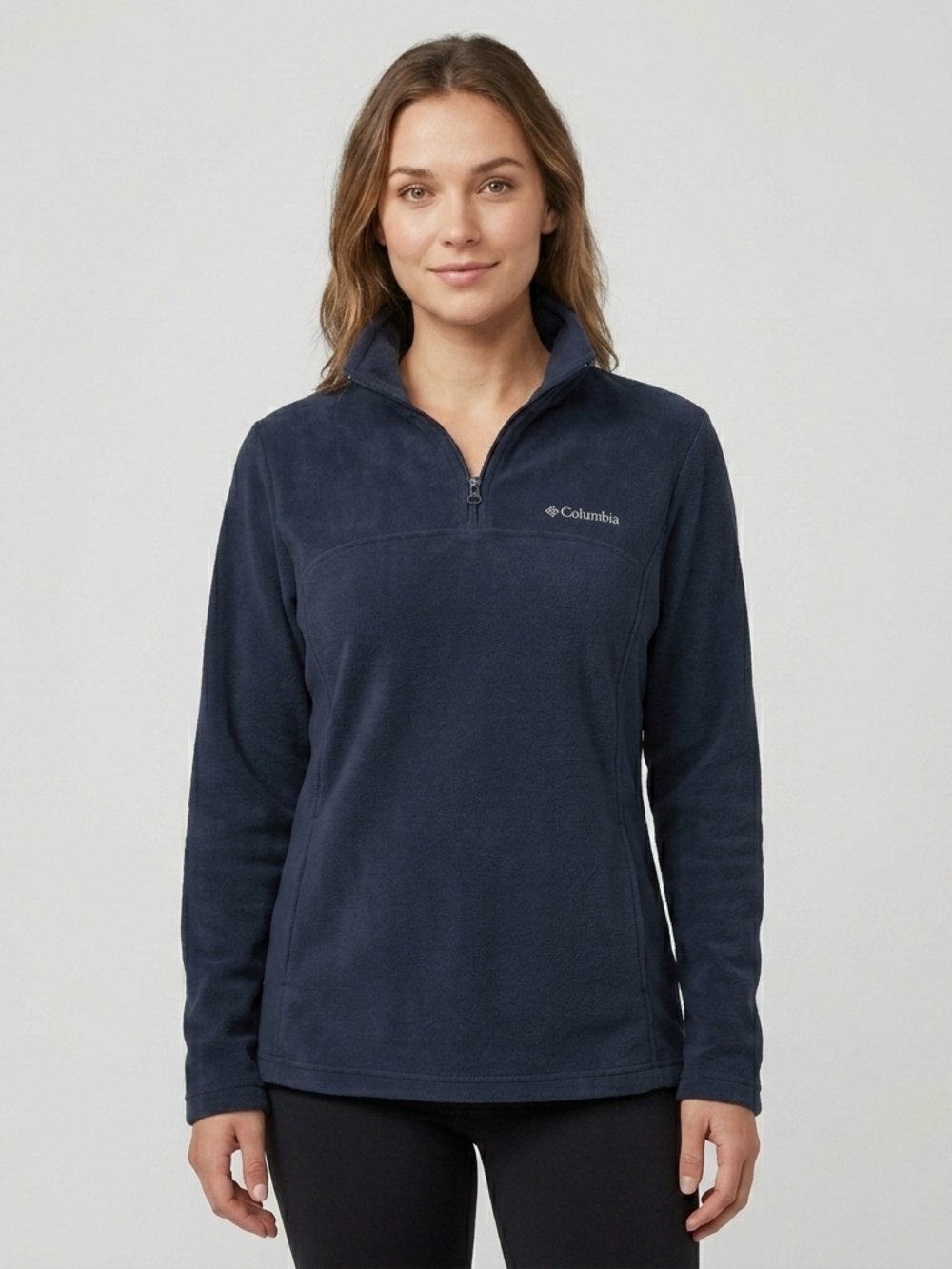 Columbia Women's Black Quarter-Zip Fleece Pullover  Size L
